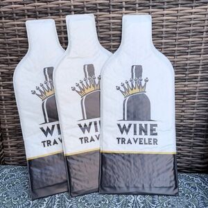 Selric Wine Traveler (3 Pack) Reusable & Leakproof Wine Bottle Protector Bag